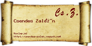 Csendes Zalán névjegykártya